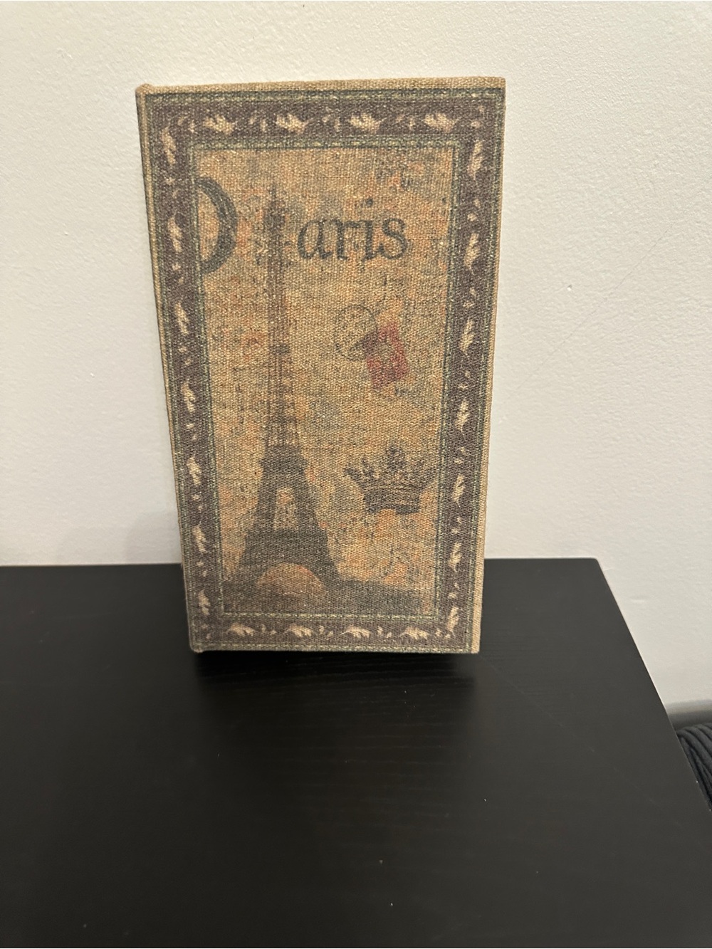 Paris Faux Book Storage Box Vintage Look French Decor Hidden Keepsake Magnetic